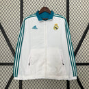 Jaqueta Corta Vento Real Madrid Dupla Face 2024/25 - Branco/Azul