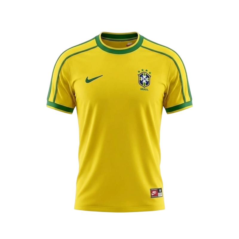 Camisa Retrô Seleção Brasileira I Home 1998/99 Nike Masculino Amarelo